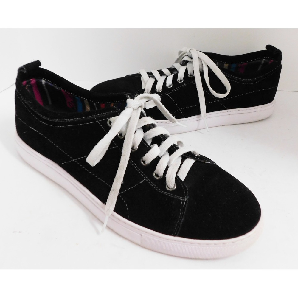 Robert Graham RGL5021 Men's Black Suede Lace-Up Sneakers Rubber Sole US 11